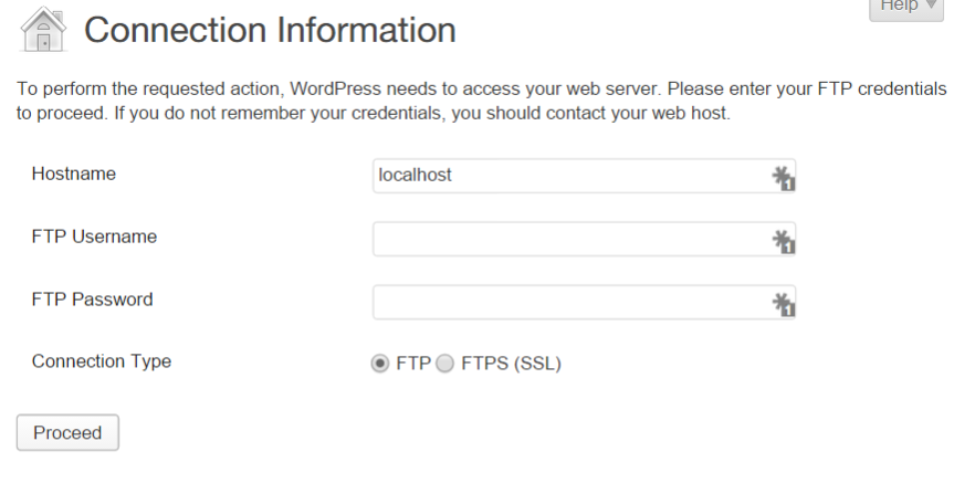 Wordpress Connection Informations