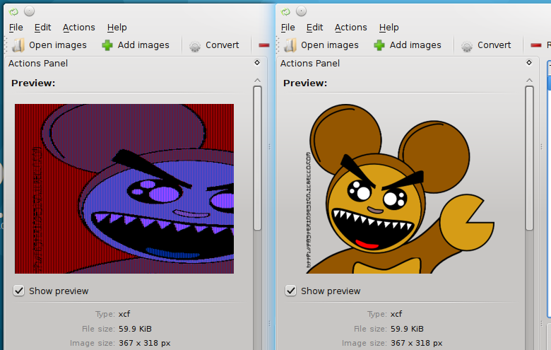 Converseen 0.8 has a new algorithm for generating better previews