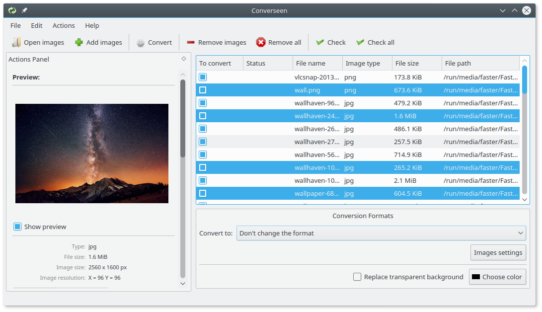 Converseen 0.9.6 now supports ImageMagick 7