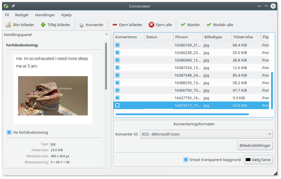 Converseen 0.9.6.2 is Now Available in Danish Language