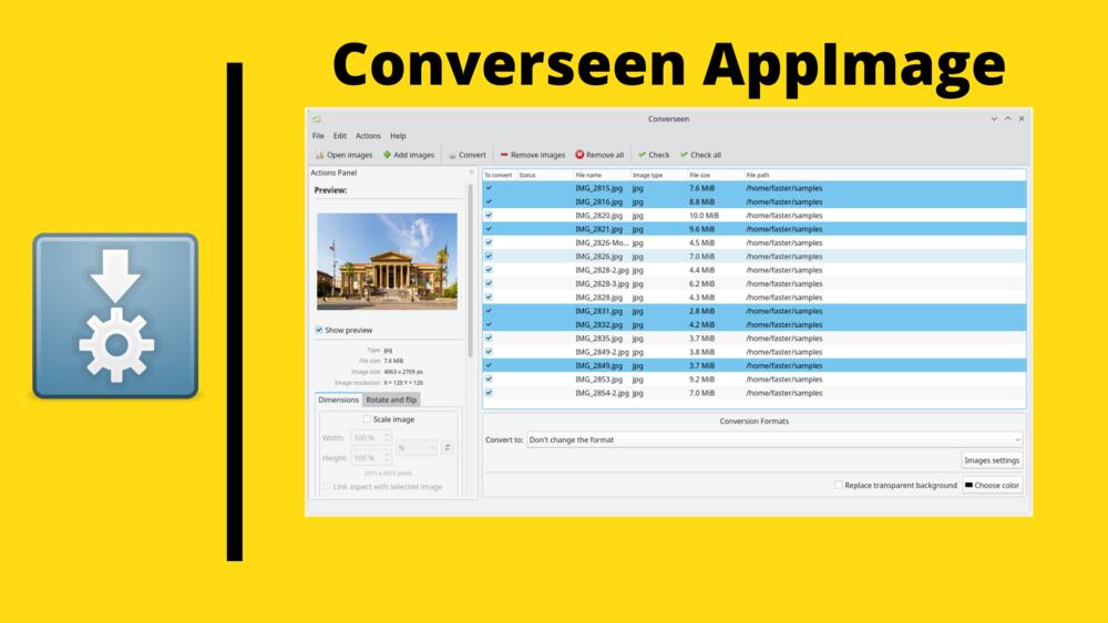 Converseen Image Converter is Available as AppImage