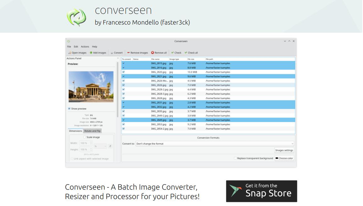 Converseen Image Converter is Available on Snapcraft