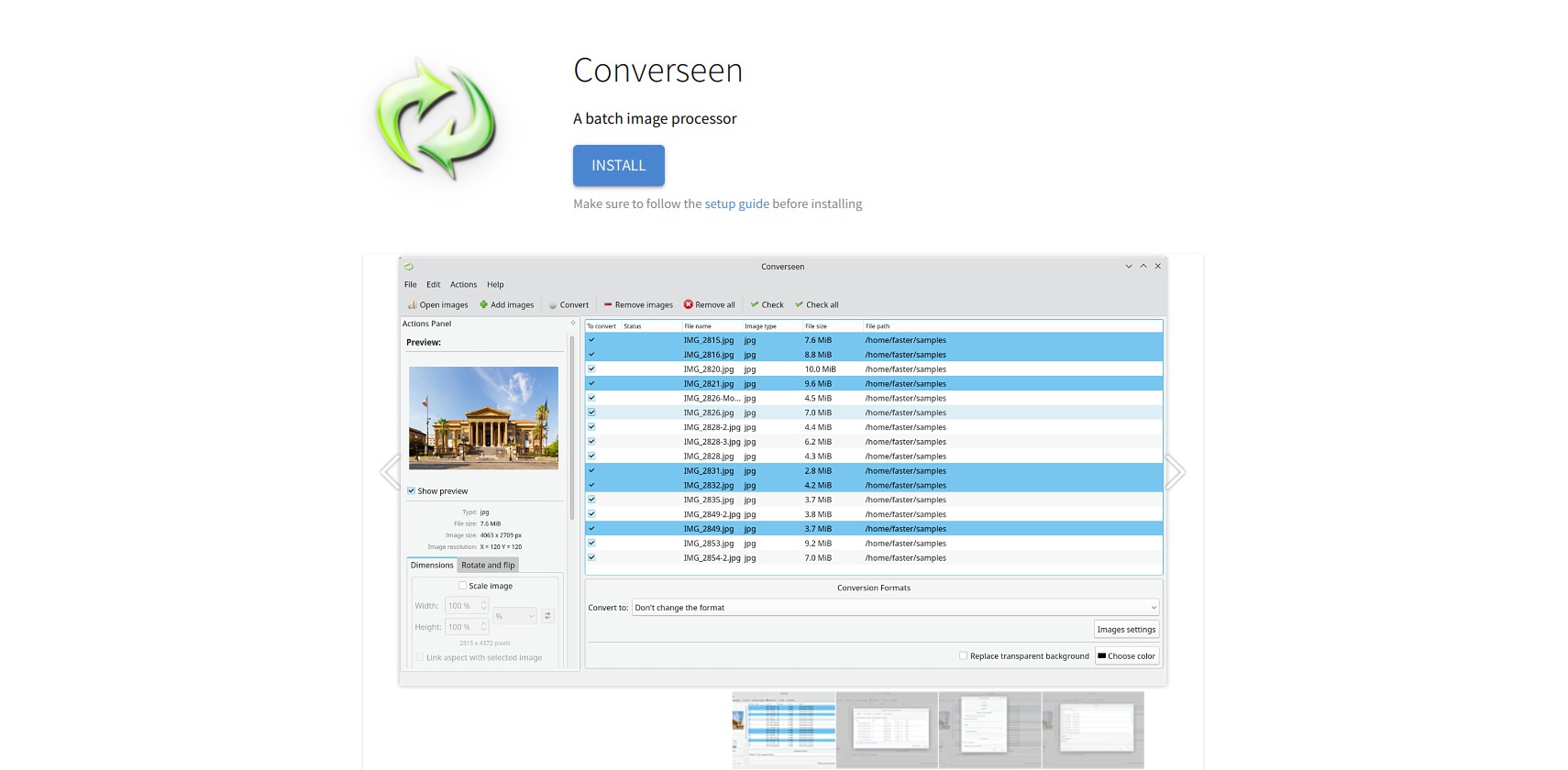 Converseen Flatpak now with Heif/Heic, PDF, LibRAW Support